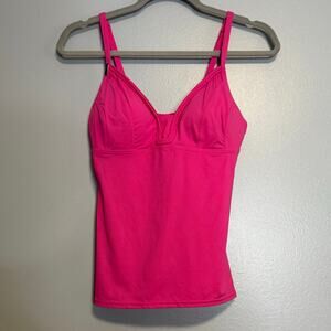 Lole Pink Underwire Tankini Swimsuit Top